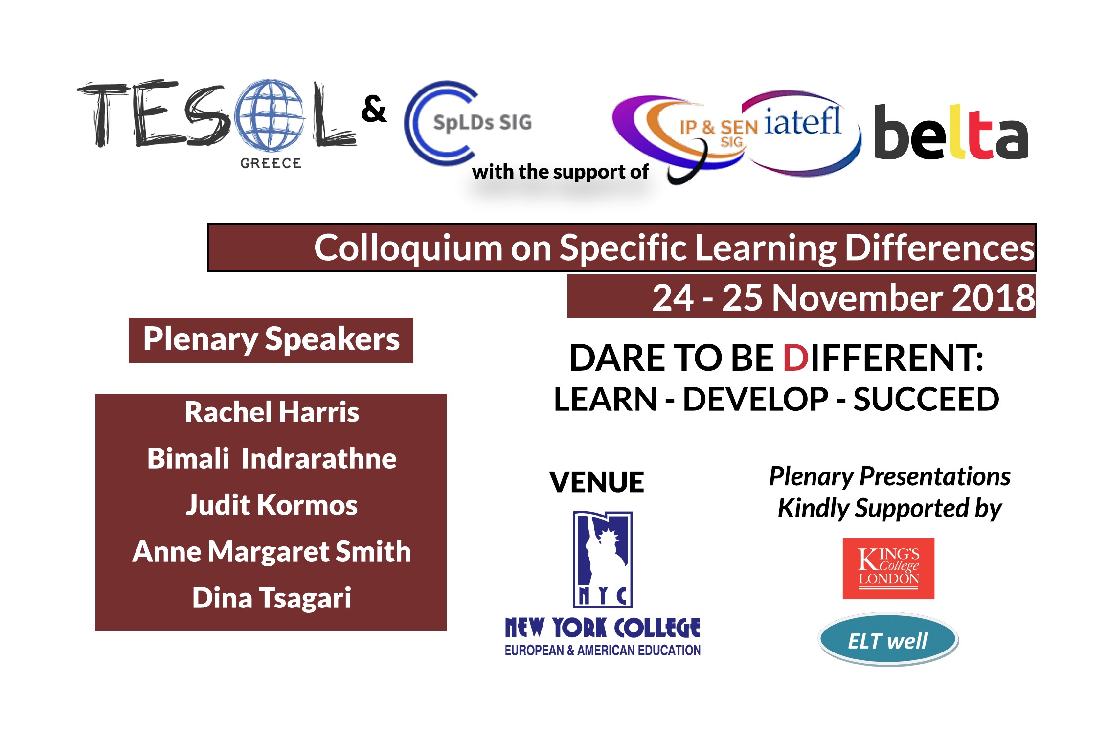 Read more about the article Deadline Extended – Call for Participation   TESOL Greece Specific Learning Differences Colloquium