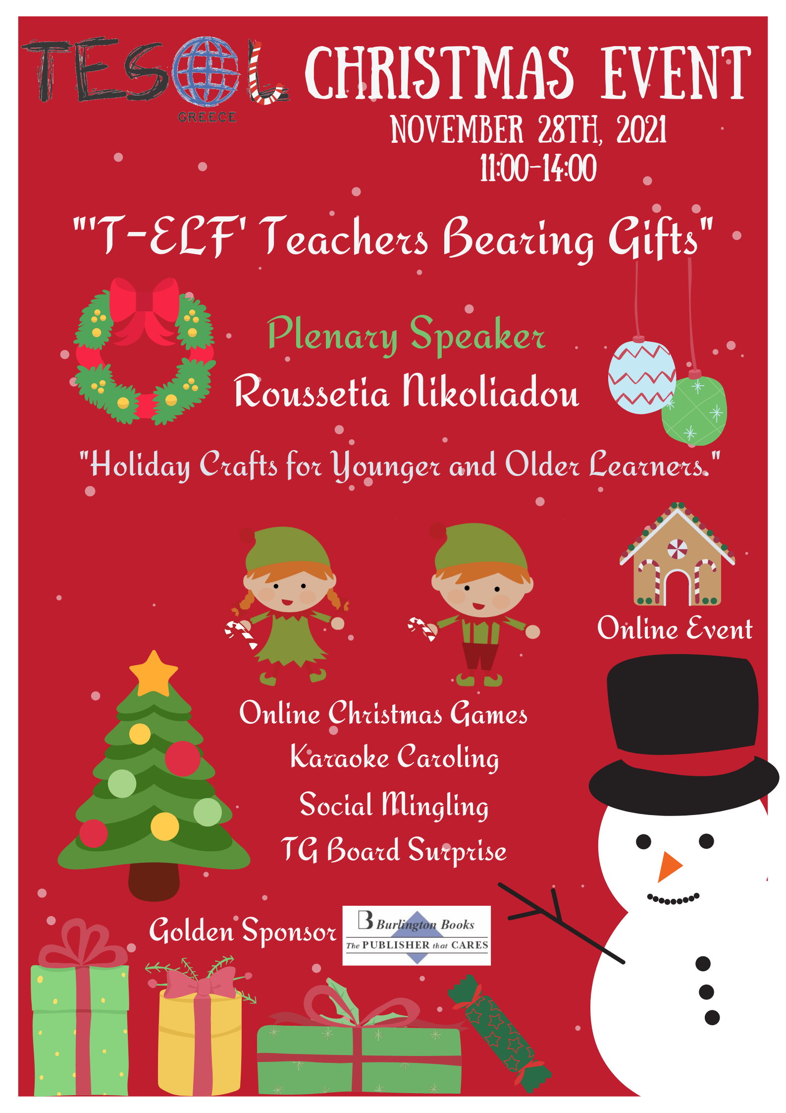 Read more about the article TESOL Greece_Christmas Event “T-‘ELF’ Teachers Bearing Gifts”