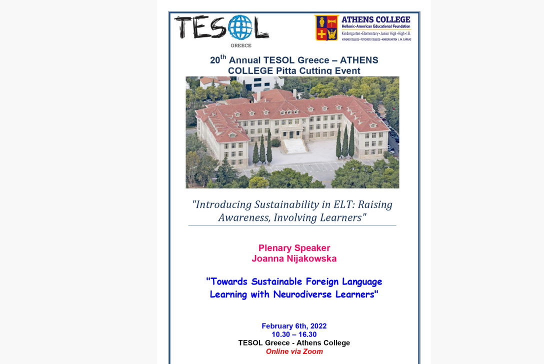 Read more about the article TESOL Greece – Athens College Pitta Cutting Event 2022
