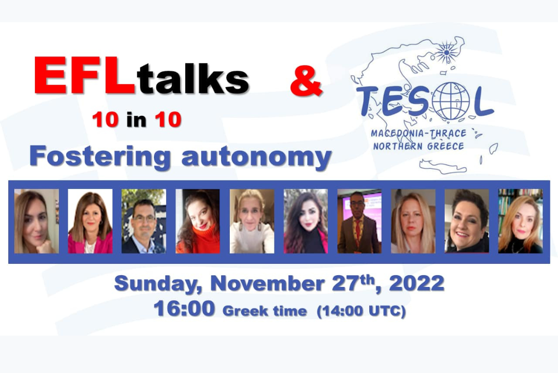 Read more about the article Join us at the 10×10 EFL Talks TESOL Macedonia Thrace Northern Greece