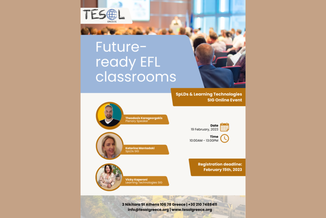 Read more about the article Join us at the SpLDs & Learning Technologies SIG Online Event “Future-Ready EFL Classrooms”