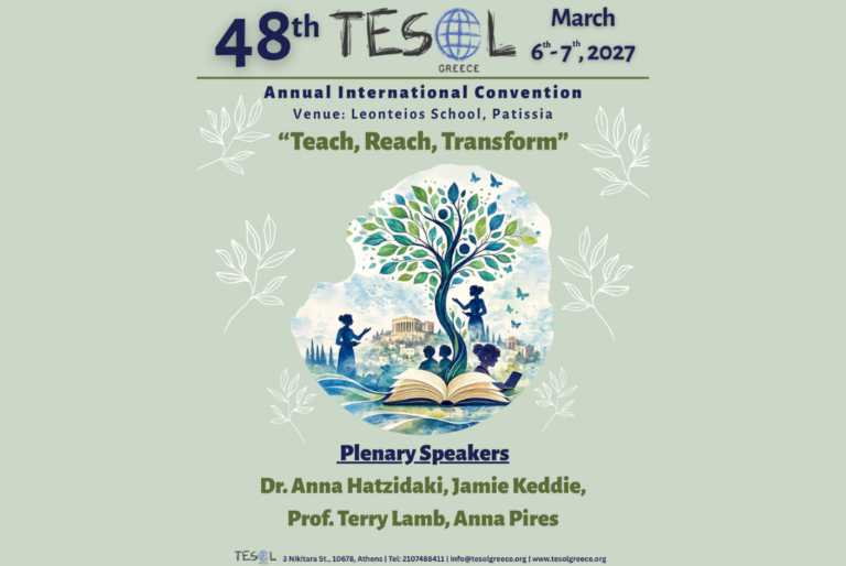 Read more about the article Call for Participation: 48th TESOL Greece Annual International Convention